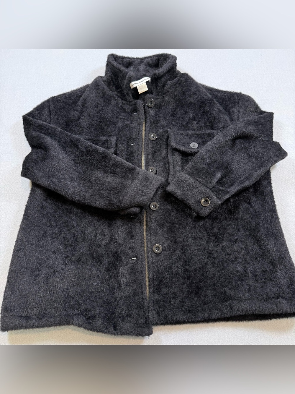 Cotton Emporium Black Teddy Jacket Size XS